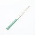Quadratische 304 Edelstahl-Essstäbchen mit rutschfester mintgrüner Glitzeroberfläche - 304-Green Silver