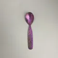 Pure titanium kids spoon with unique purple and gold crystalline finish for baby feeding - Spoon Only / Crystalline Purple