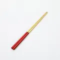Minimalistische Essstäbchen aus 304 Edelstahl in Rot und Gold mit mattem Finish - 304-Red Gold