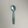 Cuchara de titanio puro para niños con textura cristalina para alimentación infantil - Solo Cuchara / Azul Hielo