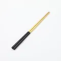 Moderne schwarz-goldene Essstäbchen aus Edelstahl in quadratischer Form mit Matt-Finish - 304-Black Gold