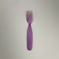 Tenedor infantil de titanio puro con acabado cristalino en color púrpura y oro - Brocheta individual / Púrpura Cristalino