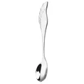 Polished silver stainless steel coffee spoon with creative angel wing handle design - Wing Spoon - Original Silver