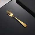 Fourchette moderne en acier inoxydable doré avec finition miroir brillante - Fourchette Or