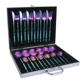 Ménagère 24 pièces en acier inoxydable arc-en-ciel avec coffret de rangement chic - Iridescent Style - Silver Box