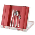 4-piece stainless steel cutlery set with mirror finish in a red gift box - Red Box / Original Steel