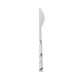Modernes Steakmesser aus Edelstahl mit elegantem Griff im weißen Marmordesign - Silber Marmor Muster Griff Messer