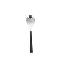 Silberner Edelstahllöffel mit ergonomischem schwarzem Griff, modernes minimalistisches Design - Silber Schwarz Griff Teelöffel