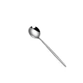 Polished silver stainless steel long handle round spoon with mirror finish - Portuguese Steel Color - Small Spoon
