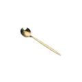 Modern minimalist round golden stainless steel spoon with slim handle design - Portuguese Gold - Small Spoon