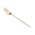 Minimalist golden titanium plated stainless steel dinner fork with slim handle design - Portuguese Gold - Large Fork