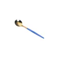 Golden and blue matte stainless steel dinner spoon from the 4-piece cutlery set - Portuguese Blue Gold - Small Spoon