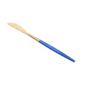 Golden titanium stainless steel steak knife with minimalist royal blue handle design - Portuguese Blue Gold - Dinner Knife