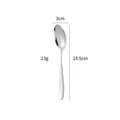 Cuchara de acero inoxidable pulido con mango texturizado de 14,5 cm y un peso de 23 g - Cuchara Pequeña Plateada