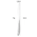 Cuchillo de carne de acero inoxidable pulido con mango de patrón diamante 23cm - Cuchillo de Mesa Plateado