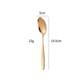 Rose gold stainless steel spoon featuring a textured diamond pattern handle 14.5cm - Rose Gold Small Spoon