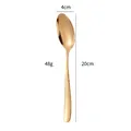 Rose gold stainless steel spoon with diamond texture handle 20cm variant - Rose Gold Dinner Spoon