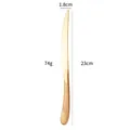 Golden stainless steel steak knife with star-diamond handle and 23cm length detail - Rose Gold Dinner Knife