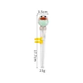 Pink cartoon duck training chopsticks for children with yellow rings and 17.7cm height - Light Green Training Chopsticks
