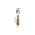 Brown toddler training spoon with cartoon duck handle and 304 stainless steel head - Brown Spoon