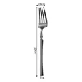 Modern matte black stainless steel dinner fork with dimensions 20cm by 2.8cm - Dinner Fork / Black