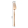 Polished rose gold stainless steel dinner fork with slim handle design, 20cm height - Dinner Fork / Rose Gold