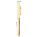 Elegant gold-plated stainless steel dinner knife 22.6cm for modern table settings - Dinner Knife / Gold