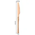 Polished rose gold stainless steel dinner knife 22.6cm for western tableware sets - Dinner Knife / Rose Gold