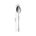 Polished silver stainless steel dinner spoon with slim waist design and 15.1cm length - Tea Spoon / Silver