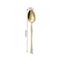 Polished gold stainless steel dinner spoon with ergonomic handle and 15.1cm length - Tea Spoon / Gold