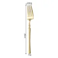 Polished golden stainless steel dinner fork with slim handle design and 20cm length - Dinner Fork / Champagne