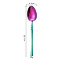 Rainbow stainless steel dinner spoon with polished finish, 19.7cm length and 4.1cm width - Dinner Spoon / AB Color