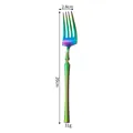 Rainbow stainless steel dinner fork 20cm with slim waist handle and mirror finish - Dinner Fork / AB Color