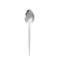 Cuillère minimaliste en acier inoxydable argenté poli avec finition miroir éclatante - Cuillère à Thé Argentée 304