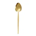 Cuillère à dîner minimaliste en acier inoxydable doré avec finition miroir poli - Cuillère à Dîner Dorée 304