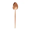 Cuillère à dessert minimaliste en acier inoxydable or rose avec finition miroir - Cuillère à Dîner Or Rose 304