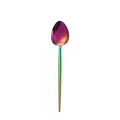 Cuillère à dîner en acier inoxydable arc-en-ciel au design minimaliste poli miroir - Cuillère à Thé Arc-en-ciel 304
