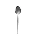 Cuillère à dîner minimaliste en acier inoxydable brossé gris fusil avec manche fin - Cuillère à Thé Noire 304