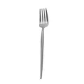 Fourchette de table minimaliste en acier inoxydable argenté avec un long manche - Fourchette à Dîner Noire 304
