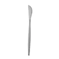 Couteau à steak minimaliste en acier inoxydable argent mat avec manche incurvé chic - Couteau de Table Noir