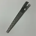 Polished stainless steel long handle spoon with textured leaf anti-slip pattern grip - Leaf Pattern Flat Head Style / Silver