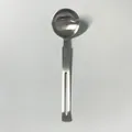 Cuillère doseuse 15cc en acier inoxydable 304 mat avec long manche et trou - L / Argent
