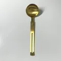 Cuillère doseuse 15cc en acier inoxydable doré mat avec texture brossée et manche long - L / Or