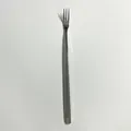 Fourchette moderne à long manche en acier inoxydable 304 au design fin et poli miroir - Miroir / Argenté