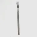 304 stainless steel long handle dessert fork with anti-slip textured grip pattern - Stone Pattern / Long Ice Fork / Silver
