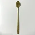 Elegant gold 304 stainless steel long handle coffee stirrer with hammered texture - Stone Pattern / Long Ice Spoon / Gold