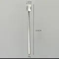 Cuillère à mélange à long manche en acier inoxydable 316 poli miroir, longueur 22,8 cm - Cuillère à Mélanger Tête Carrée (22.8CM)