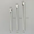 Cuillères à mélanger à long manche en acier 316 en trois tailles pour café et cocktails - Combinaison Cuillères Mélanger Tête Carrée (22.8/26.8/30.1CM)