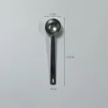 Cuillère doseuse en acier inoxydable 304 poli avec manche de 15,7 cm et tête ronde - Style Capacité Moyenne
