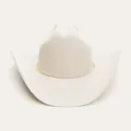 Classic cream wool felt western cowboy hat with curved brim and decorative band - 58 / Beige